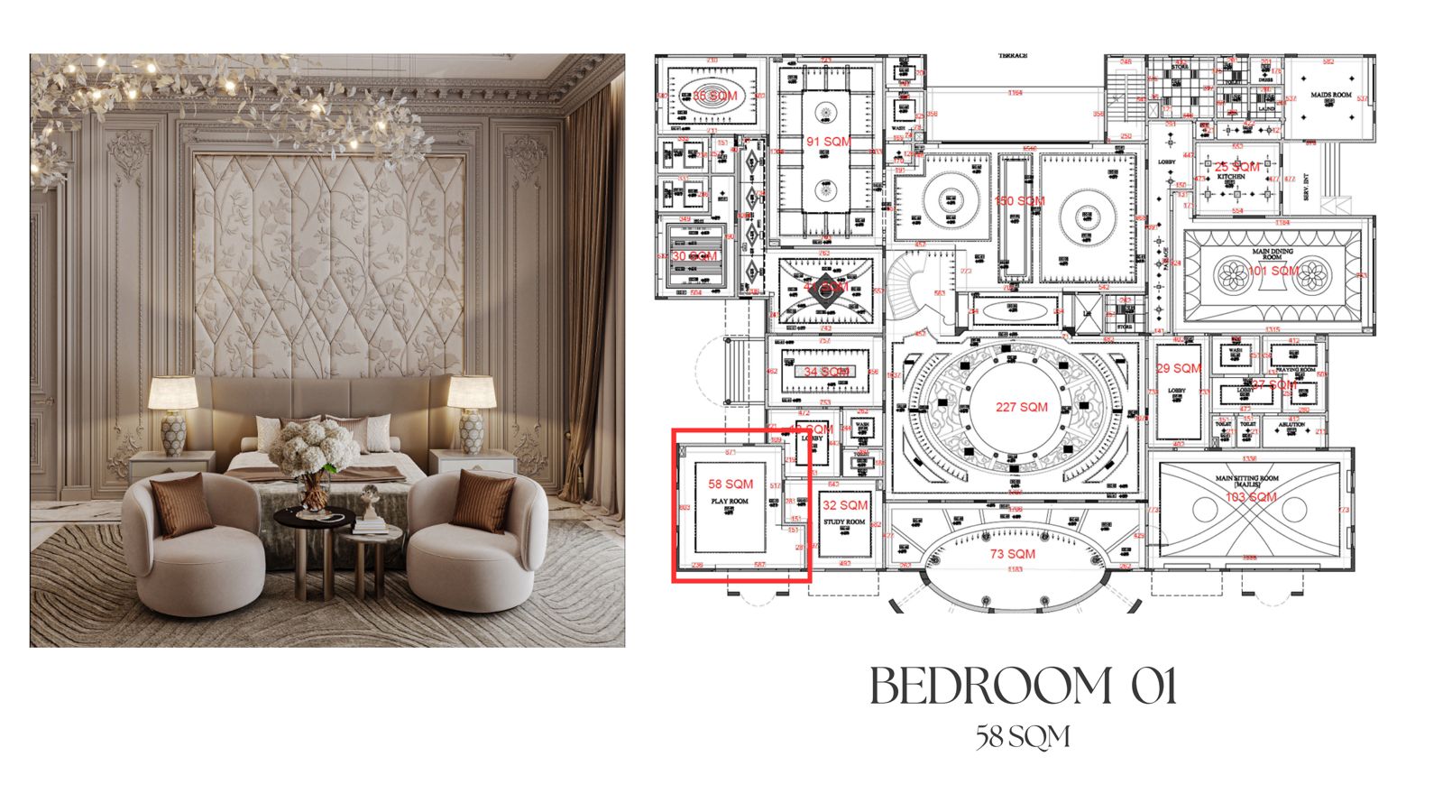 Bedroom proposal board