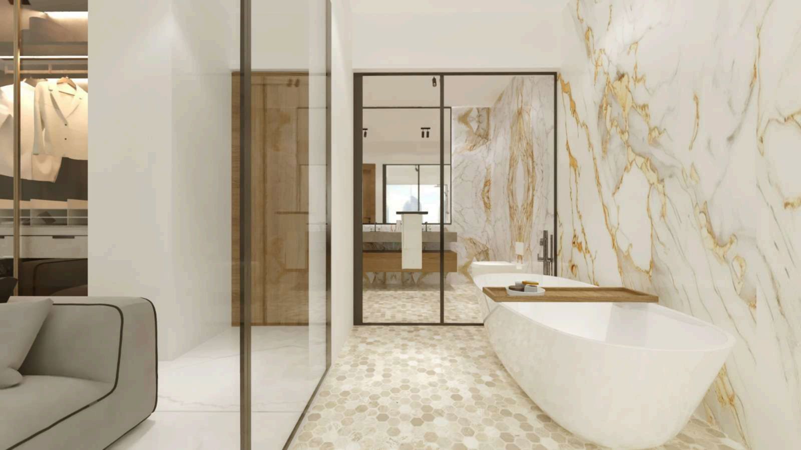 Bathroom in marble